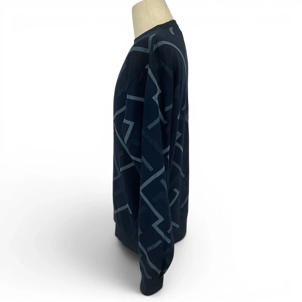 Vtg St.‎ Croix Collections Mondo Uomo Geometric Silk Blend Knit Sweater Mens XL